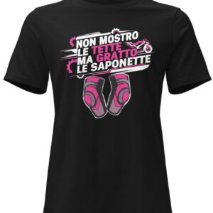 Maglietta nera con grafica motociclistica rosa