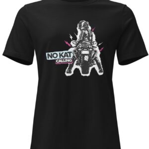 Maglietta nera con grafica motociclista stilizzata