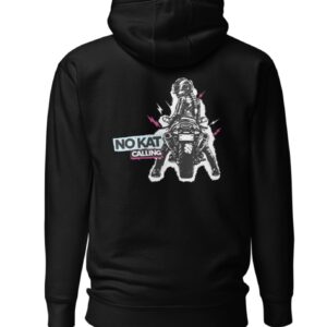 Felpa nera con grafica motociclista e scritta colorata